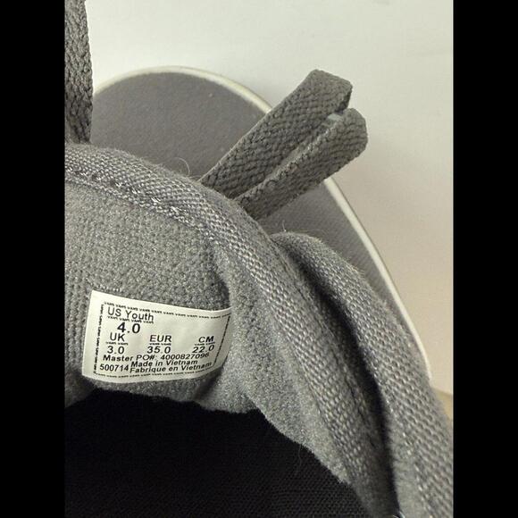 VANS Atwood Big Kids‎ Youth Girls Boys Pewter White Canvas Shoes Sneakers sz 4 - Picture 7 of 7